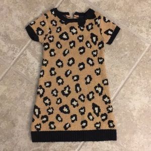 Animal print sweater dress